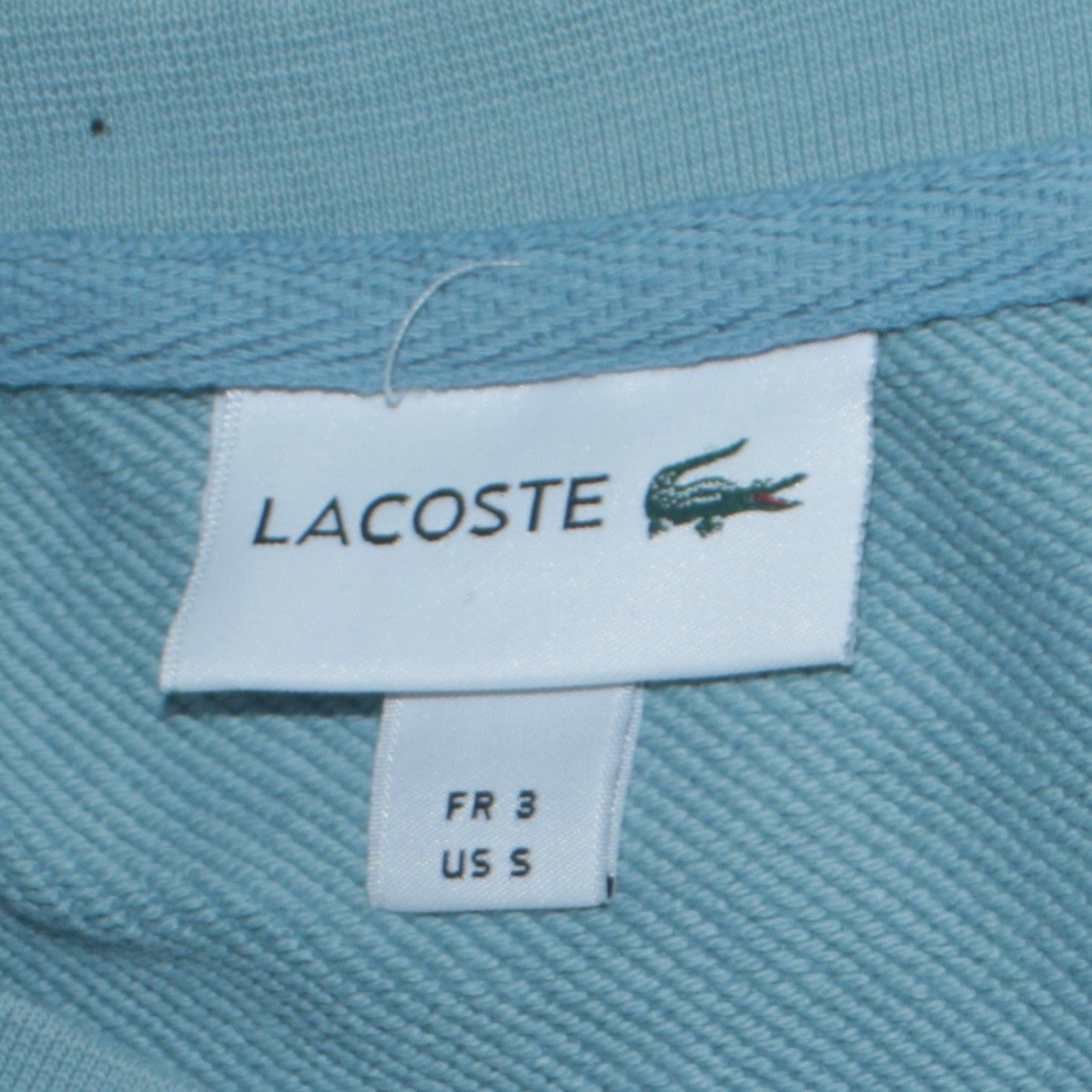 Lacoste Men's Blue Embroidered Crocodile Crew Neck Sweatshirt Size S