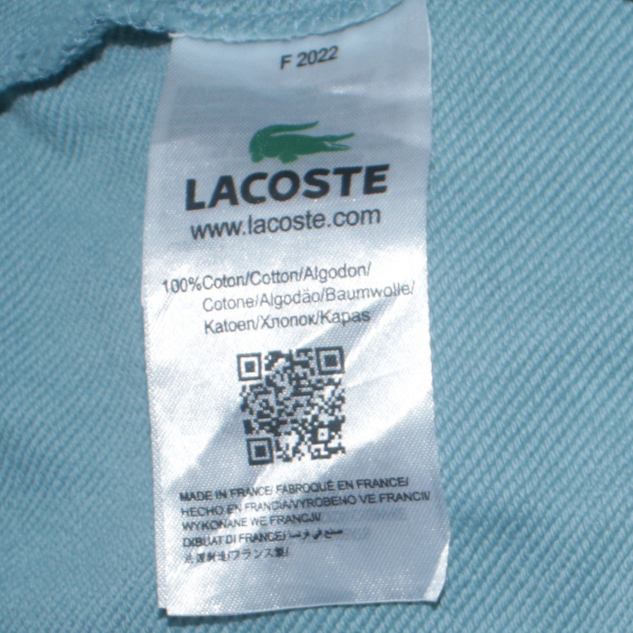 Lacoste Men's Blue Embroidered Crocodile Crew Neck Sweatshirt Size S