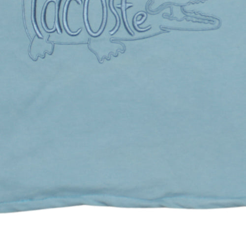 Lacoste Men's Blue Embroidered Crocodile Crew Neck Sweatshirt Size S