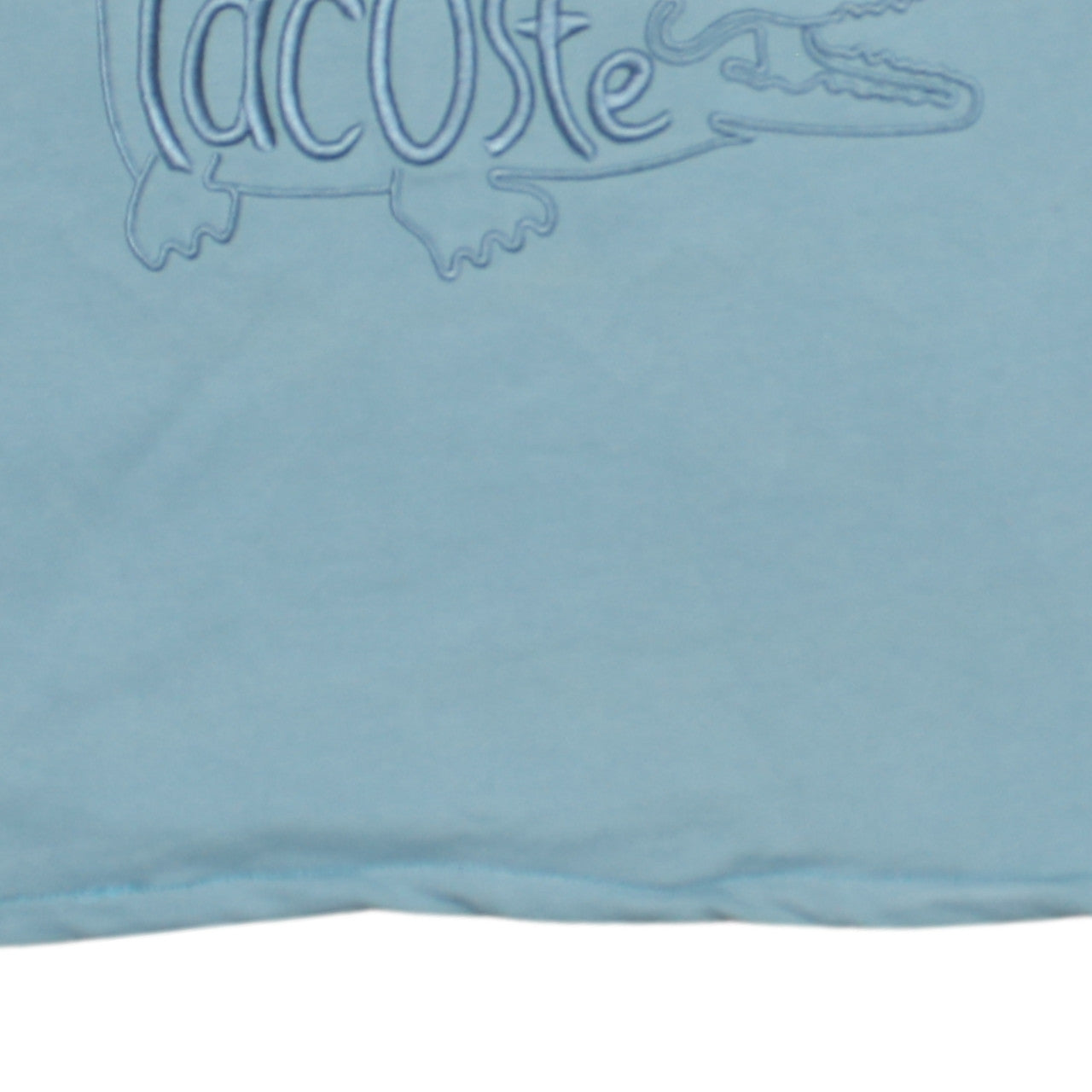 Lacoste Men's Blue Embroidered Crocodile Crew Neck Sweatshirt Size S