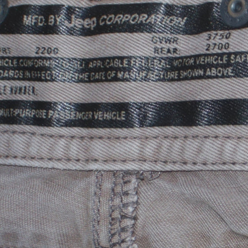 Jeep Men's Beige Cargo Trousers Size M Regular Cotton Utility Pants