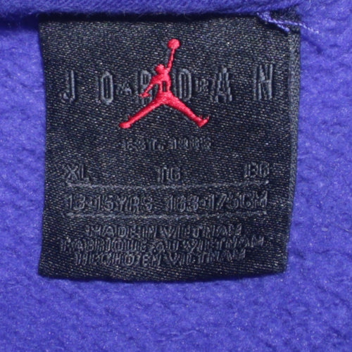Jordan Boys Blue Pullover Hoodie XL 13-15 Years Cotton Blend