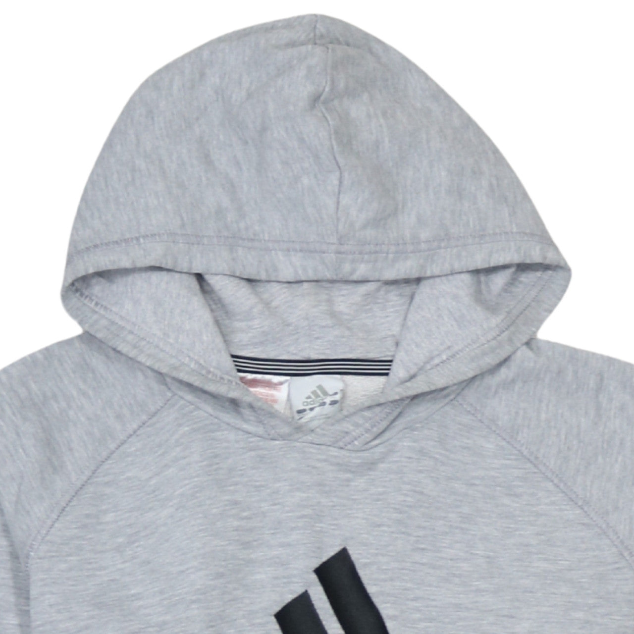 Adidas Boys Grey Pullover Hoodie - Size 10 Years, Fleece, Logo Print