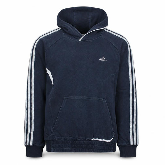 Front view of Adidas Men's Blue Pullover Hoodie S Regular Fit Sports Fleece