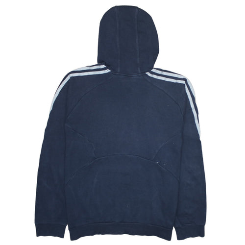 Adidas Men's Blue Pullover Hoodie S Regular Fit Sports Fleece