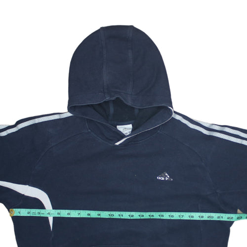 Adidas Men's Blue Pullover Hoodie S Regular Fit Sports Fleece