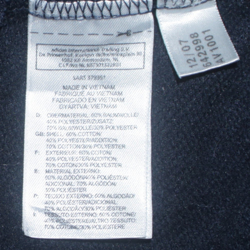 Adidas Men's Blue Pullover Hoodie S Regular Fit Sports Fleece