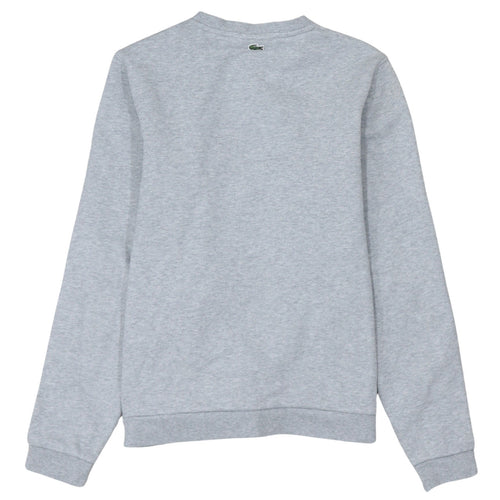 Lacoste Boys Grey Crew Neck Sweatshirt Size 16 Regular Fit Cotton Blend