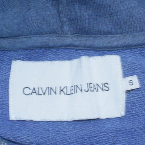 Calvin Klein Jeans Men’s Blue Small Pullover Hoodie with Logo