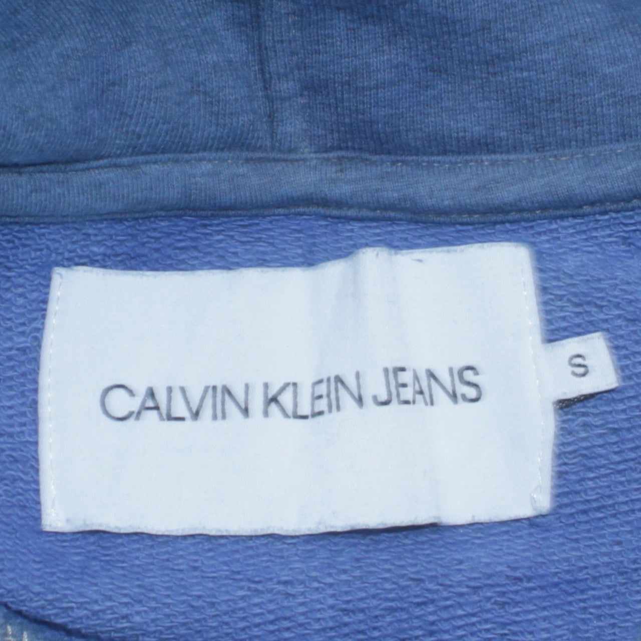 Calvin Klein Jeans Men’s Blue Small Pullover Hoodie with Logo