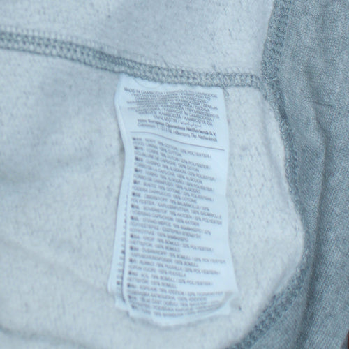 Nike Men's Grey Pullover Hoodie Small Geometric Logo Fleece