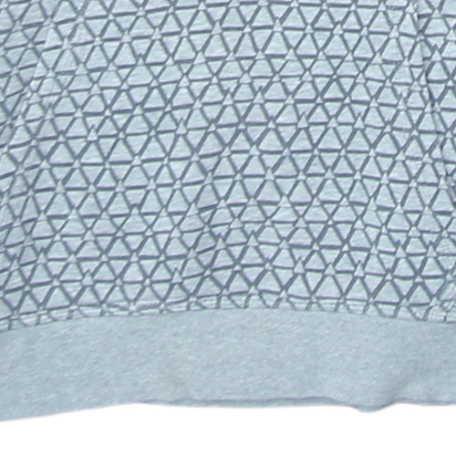 Nike Men's Grey Pullover Hoodie Small Geometric Logo Fleece