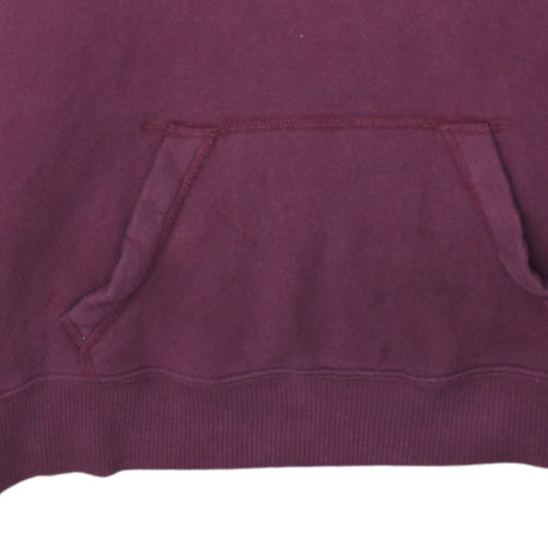 Hollister Men Red Small Pullover Hoodie Logo Fleece Sweatshirt