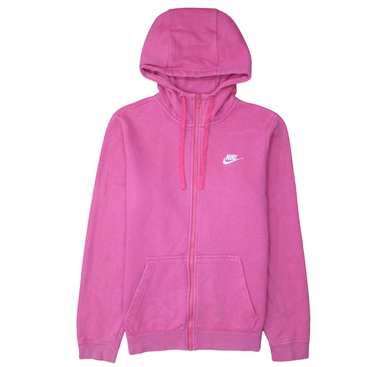 Nike Womens Pink Full Zip Fleece Hoodie Small Classic Fit