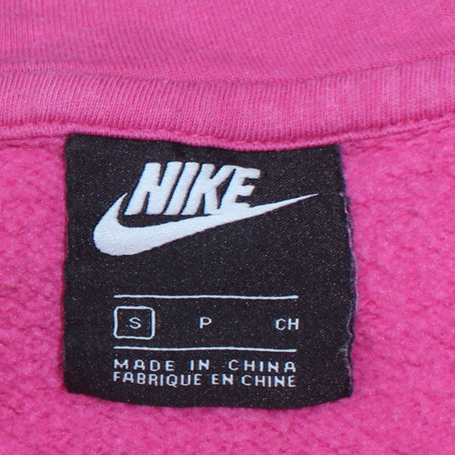 Nike Womens Pink Full Zip Fleece Hoodie Small Classic Fit
