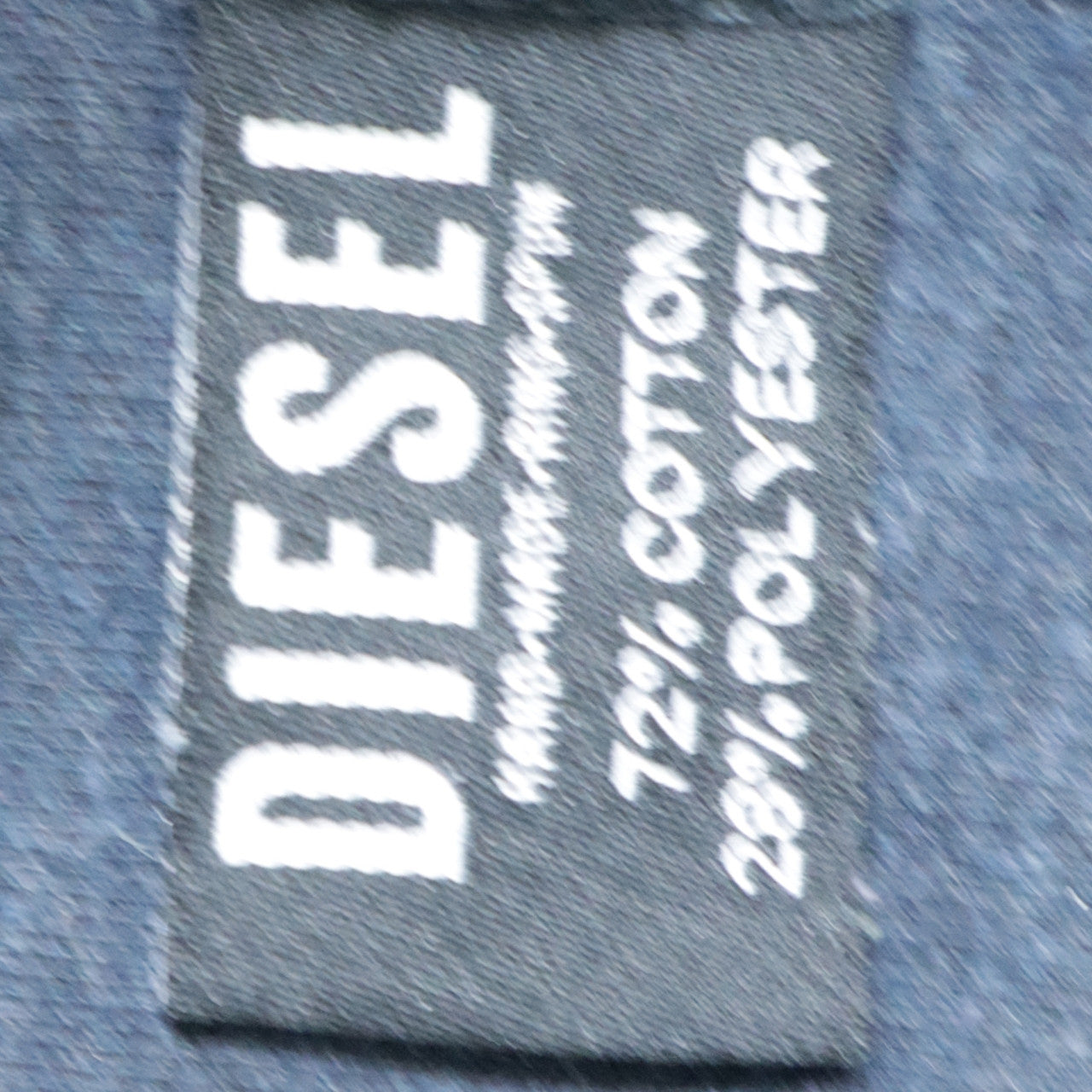 Diesel Men's Blue Full Zip Hoodie Small Logo Cotton Blend
