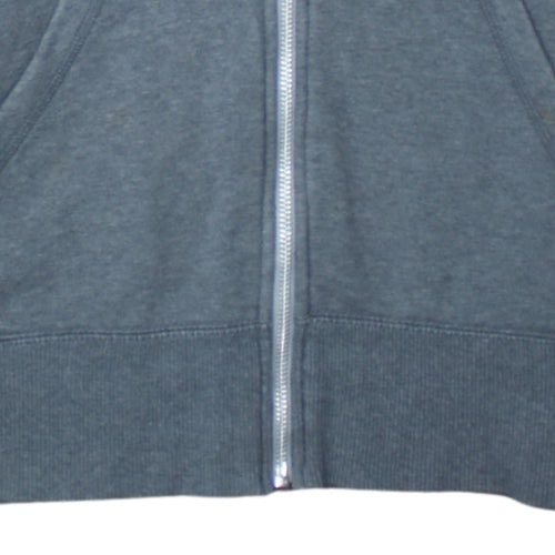 Nike Men's Grey Full Zip Hoodie M Logo Sportswear Cotton
