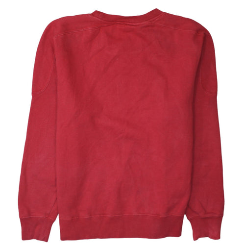 Fila Men's Red Crew Neck Logo Sweatshirt M Regular Fit