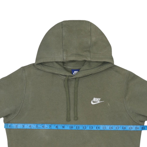 Nike Men's Green Pullover Hoodie Small Fleece Logo Sweatshirt