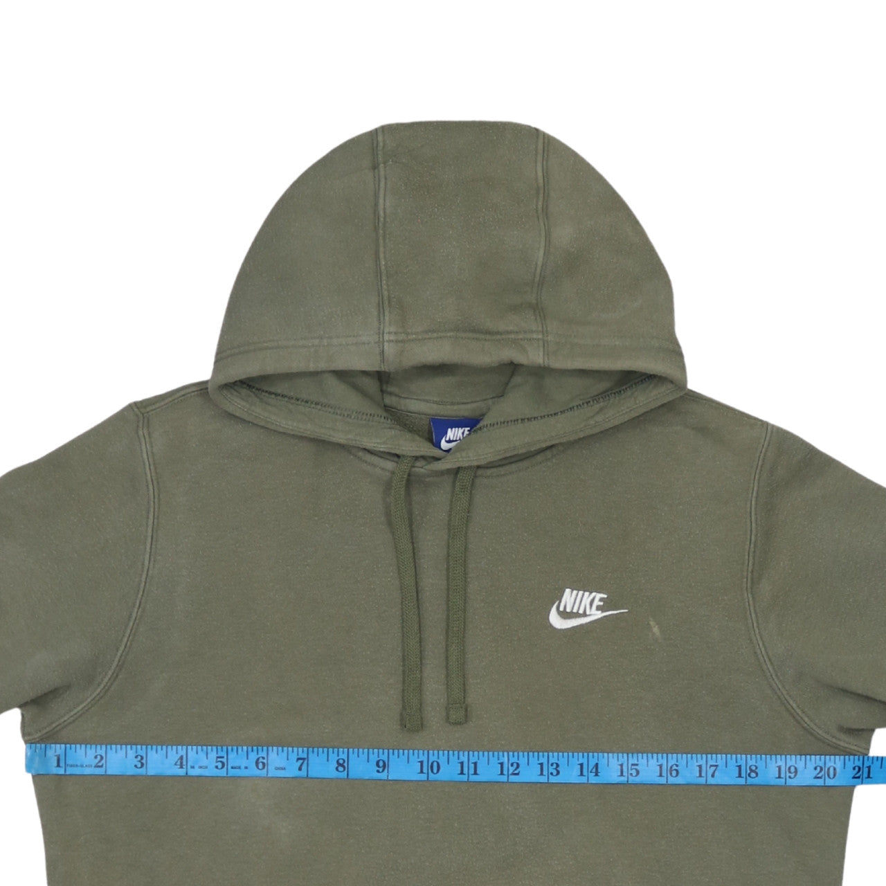 Nike Men's Green Pullover Hoodie Small Fleece Logo Sweatshirt