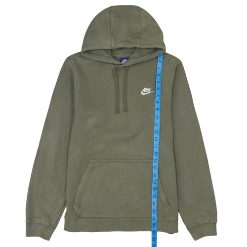 Nike Men's Green Pullover Hoodie Small Fleece Logo Sweatshirt