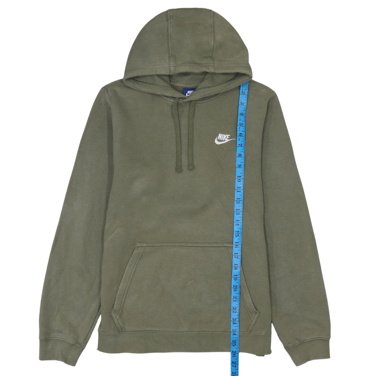 Nike Men's Green Pullover Hoodie Small Fleece Logo Sweatshirt
