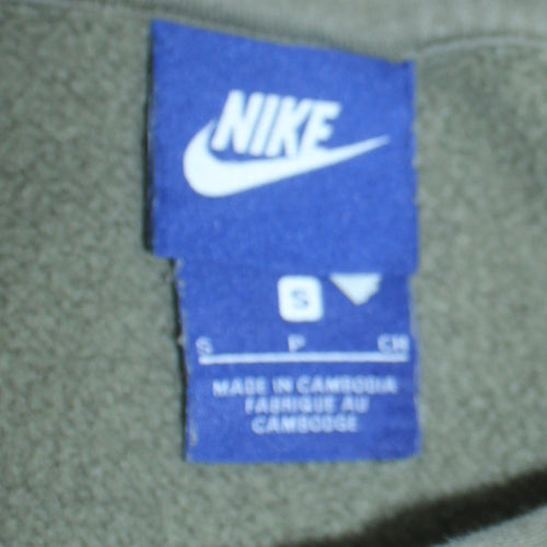 Nike Men's Green Pullover Hoodie Small Fleece Logo Sweatshirt