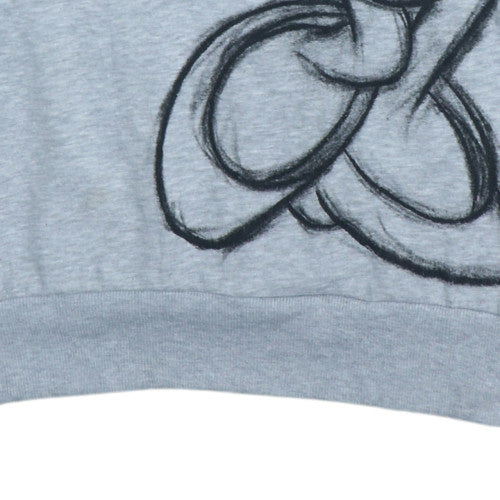 Disney Women Grey Hooded Minnie Mouse T-Shirt Dress S