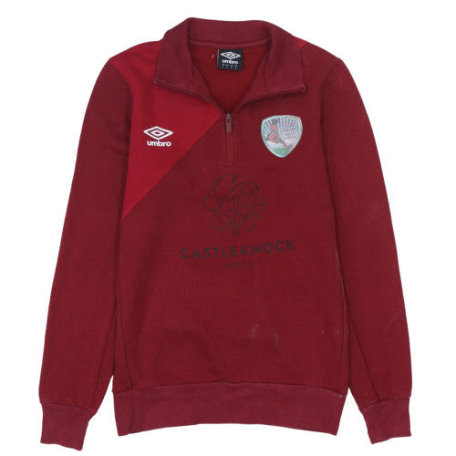 Umbro Men’s Red 1/4 Zip Sweatshirt Castleknock Hotel S