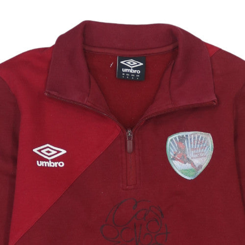 Umbro Men’s Red 1/4 Zip Sweatshirt Castleknock Hotel S