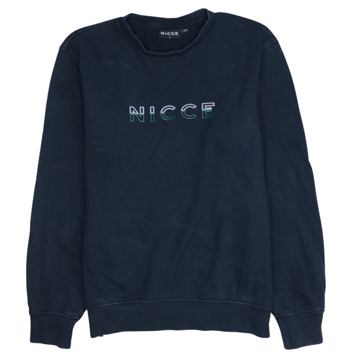 Nicce Men's Blue Logo Pullover Sweatshirt L Regular Fit