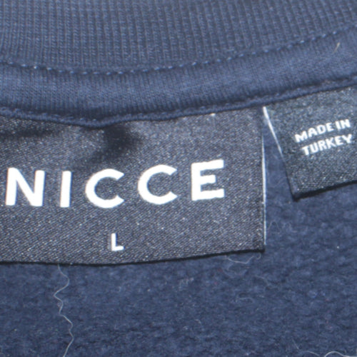 Nicce Men's Blue Logo Pullover Sweatshirt L Regular Fit