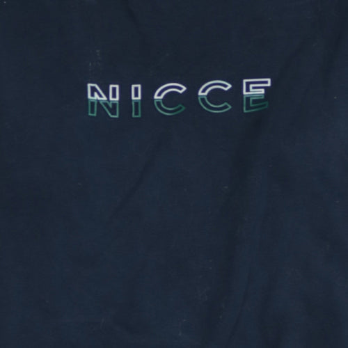 Nicce Men's Blue Logo Pullover Sweatshirt L Regular Fit