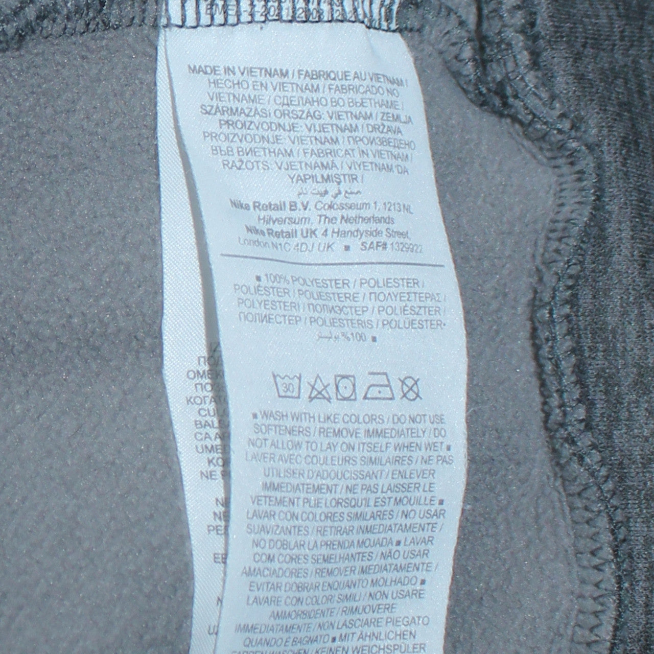 Nike Men's Grey Therma-Fit Pullover Sweatshirt Size S