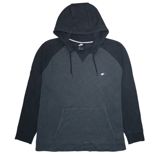 Nike Men's Grey 2XL Pullover Hoodie with Logo and Pocket