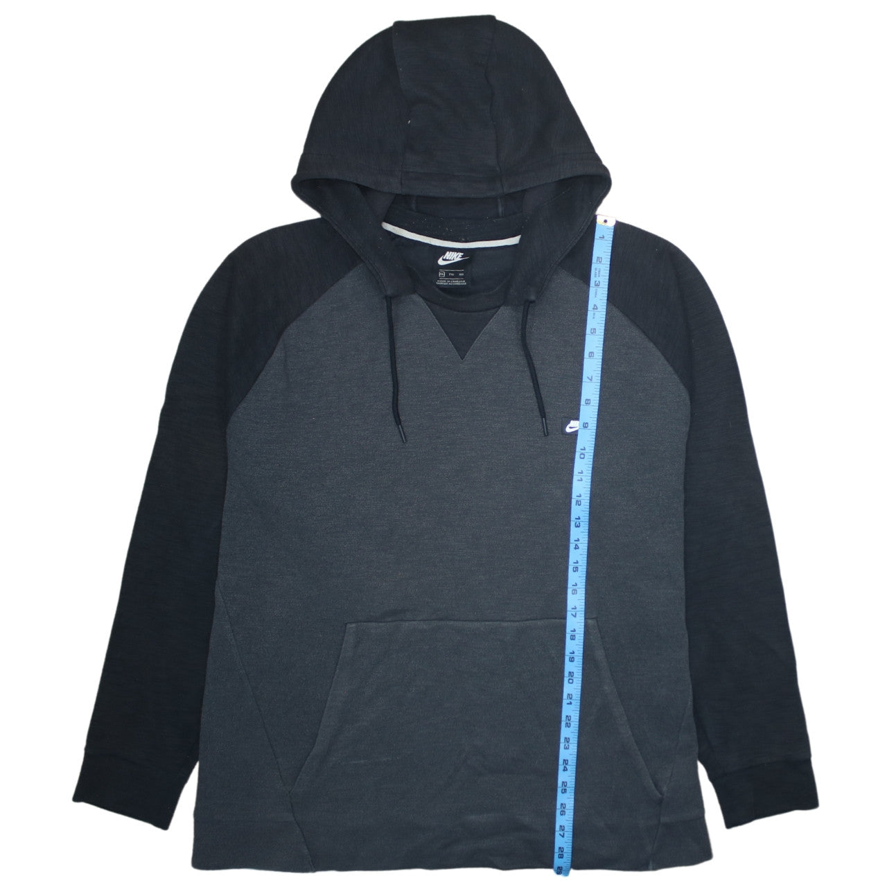 Nike Men's Grey 2XL Pullover Hoodie with Logo and Pocket