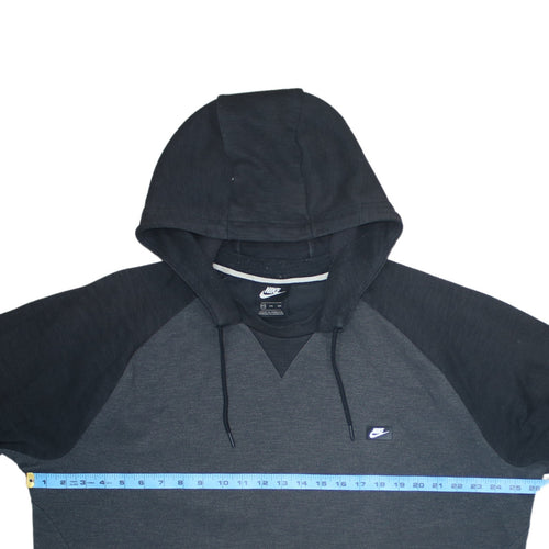 Nike Men's Grey 2XL Pullover Hoodie with Logo and Pocket