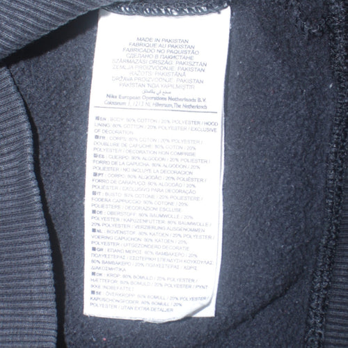 Nike Men's Black M Full Zip Hoodie Sweatshirt Cotton Blend