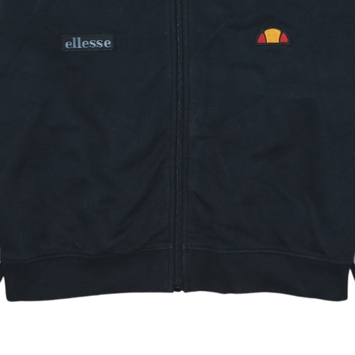 Ellesse Womens Black Full Zip Hoodie UK 14 Regular Fit Logo Sportswear