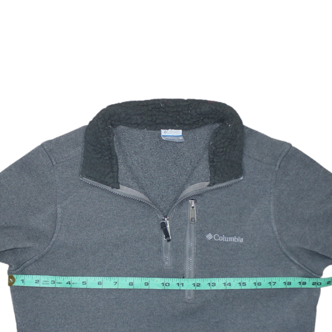 Columbia Men Grey 1/4 Zip Fleece Pullover Sweatshirt M Outdoor
