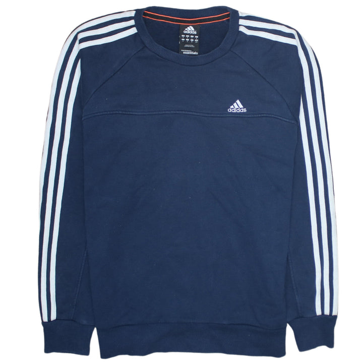 Adidas Mens Blue Essentials Performance Crew Neck Sweatshirt Small