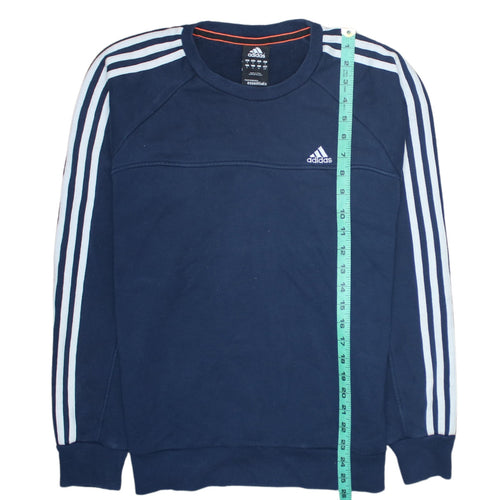 Adidas Mens Blue Essentials Performance Crew Neck Sweatshirt Small