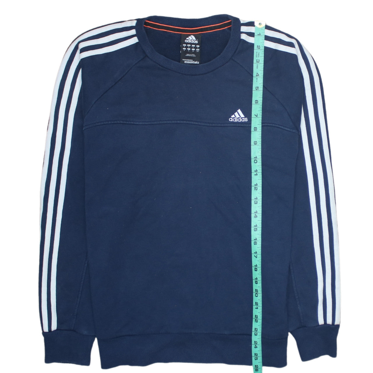 Adidas Mens Blue Essentials Performance Crew Neck Sweatshirt Small