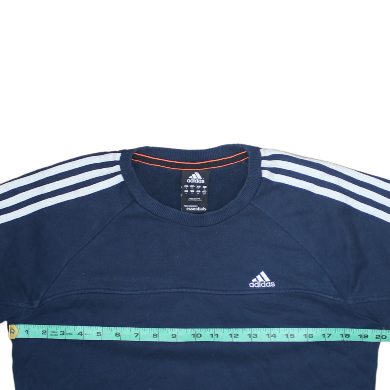 Adidas Mens Blue Essentials Performance Crew Neck Sweatshirt Small