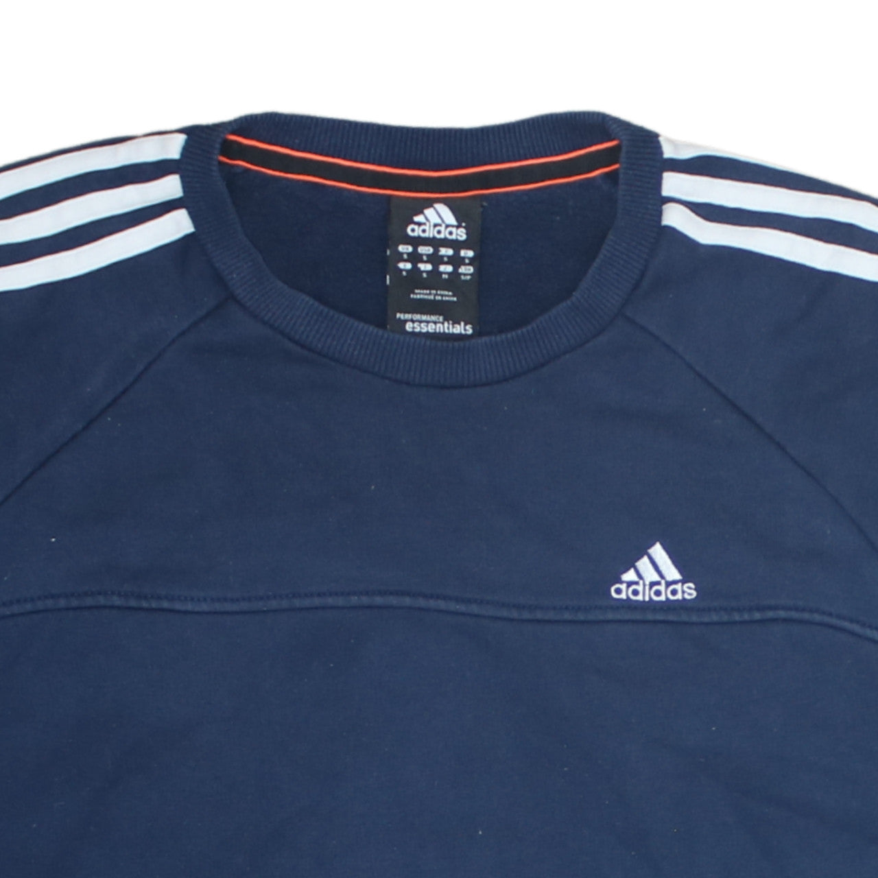 Adidas Mens Blue Essentials Performance Crew Neck Sweatshirt Small