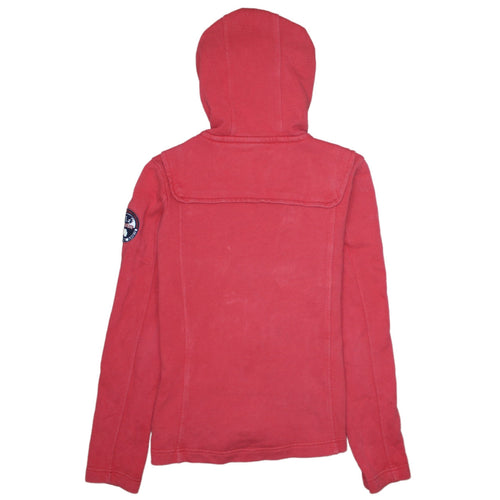 Napapijri Women Red Full Zip Hoodie Jacket with Toggle Detail Size S