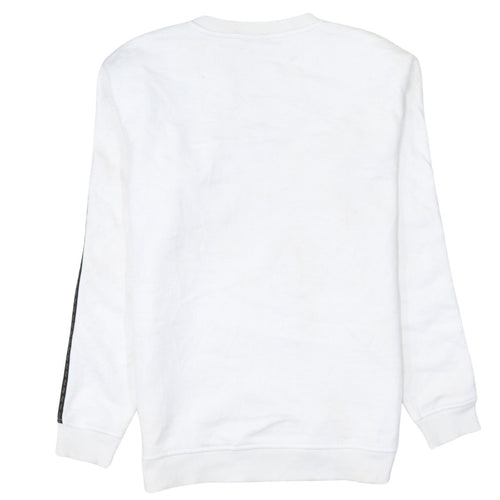 FILA Men's White Logo Pullover Sweatshirt Size L Crew Neck