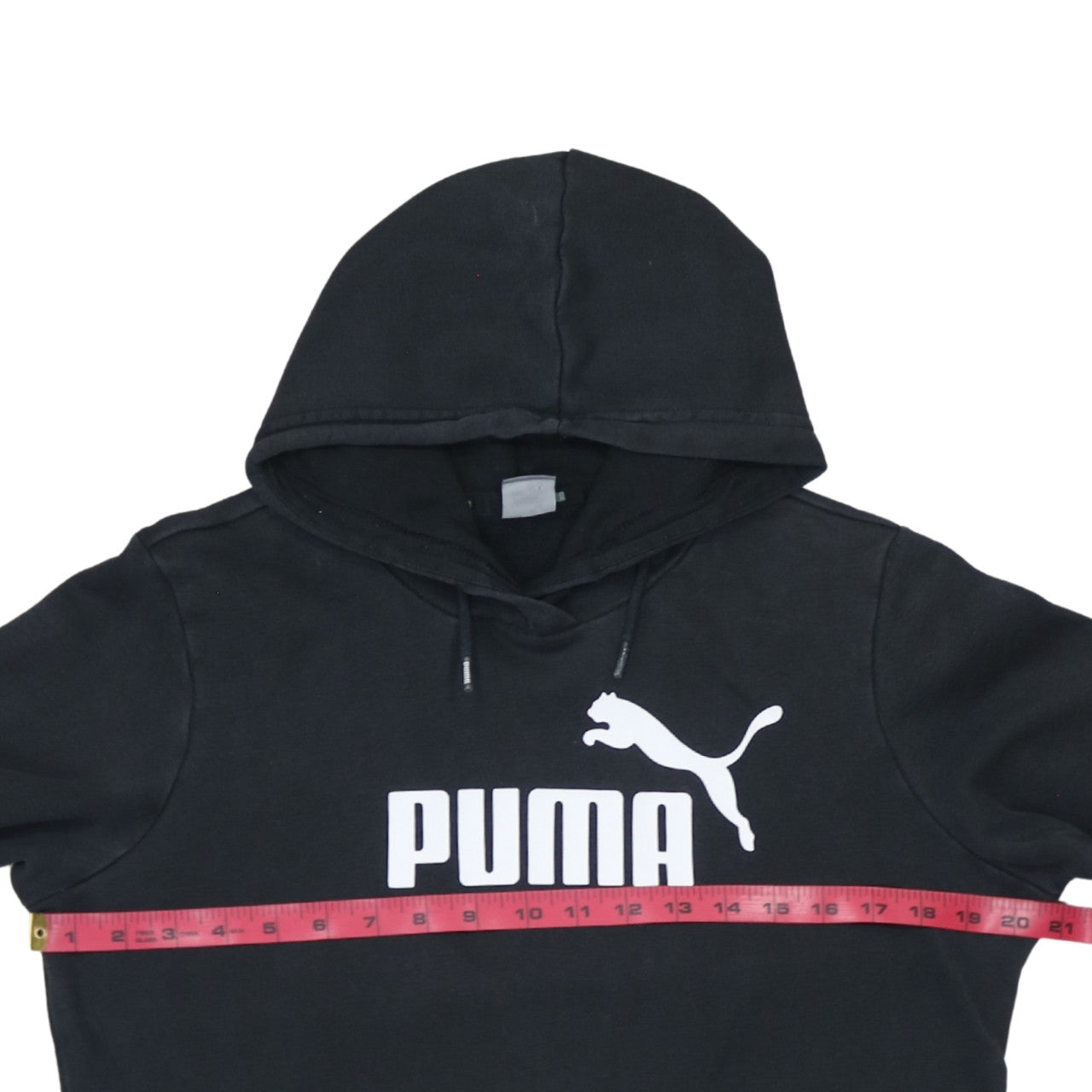Puma Women's Black Pullover Hoodie Size 14 Cotton Logo Sportswear