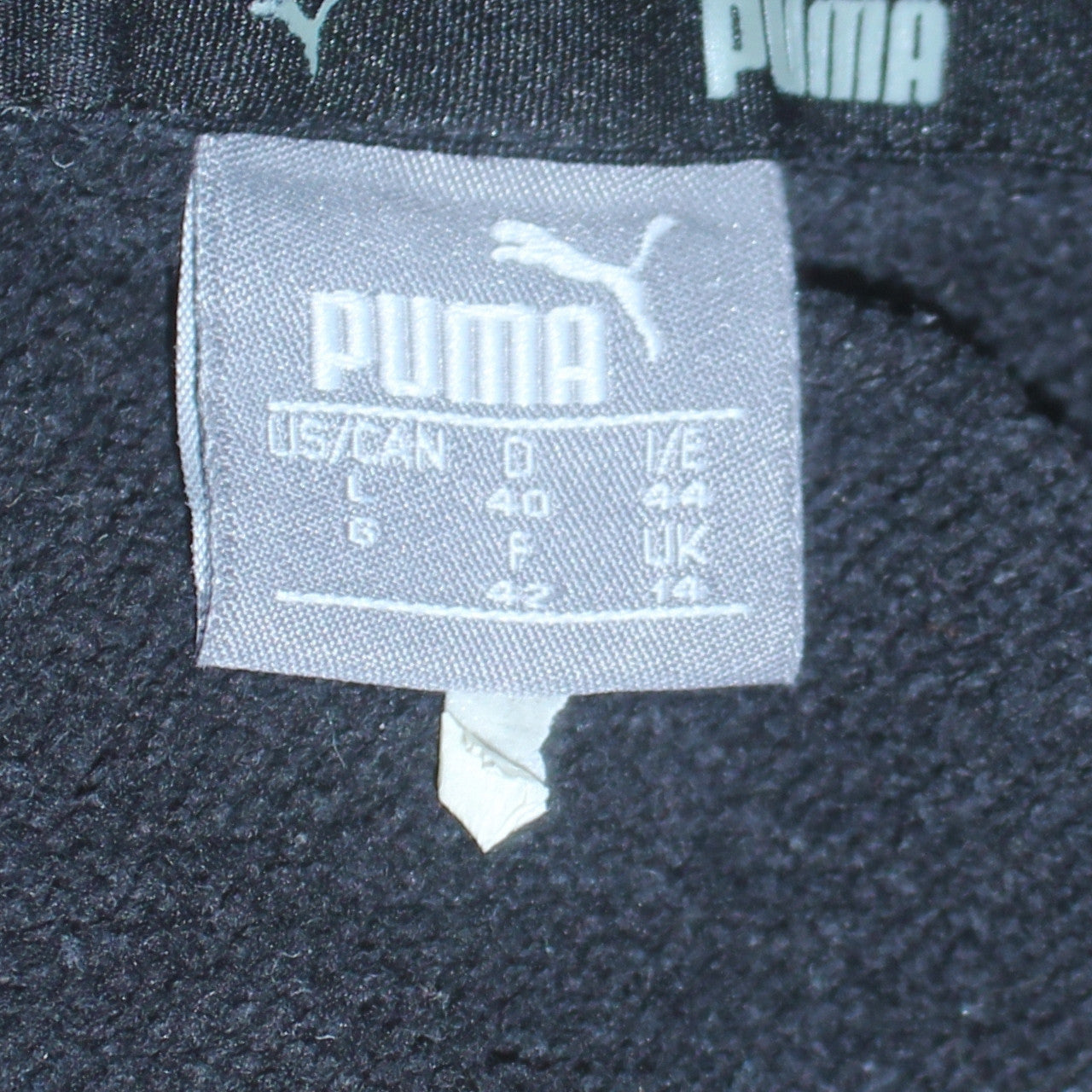 Puma Women's Black Pullover Hoodie Size 14 Cotton Logo Sportswear