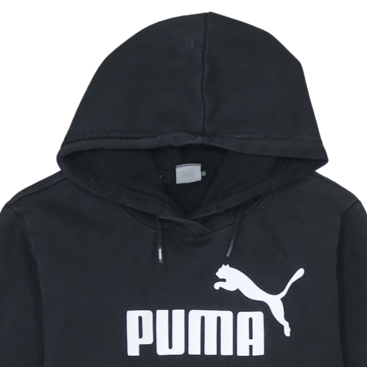 Puma Women's Black Pullover Hoodie Size 14 Cotton Logo Sportswear